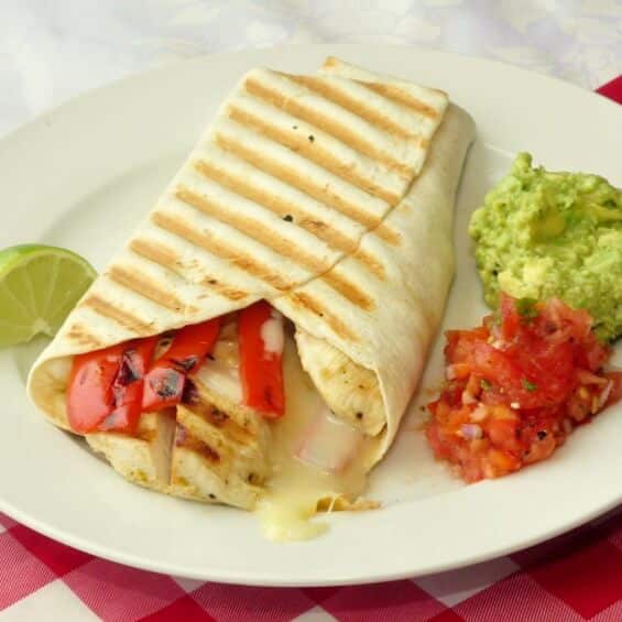 Lime Cumin Chicken Panini Wraps