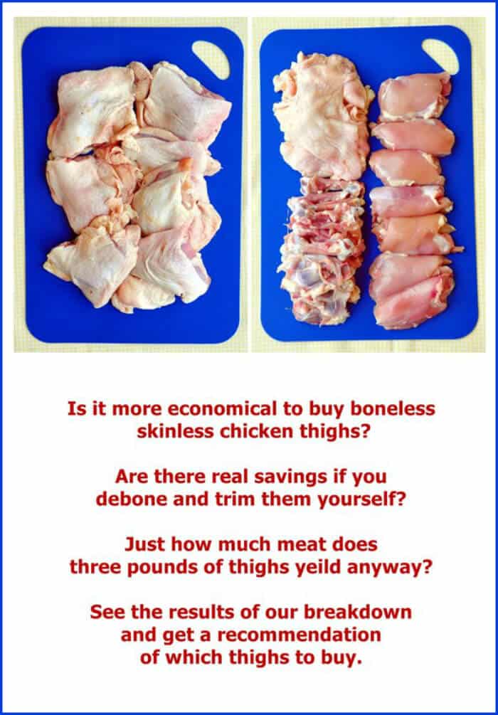 Deboning Chicken Thighs. Cheaper to do it yourself? The results ...