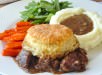 Braised Beef Pot Pie with Biscuit Topping