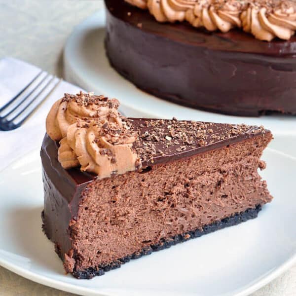 Triple Chocolate Cheesecake with Chocolate Truffle Cream