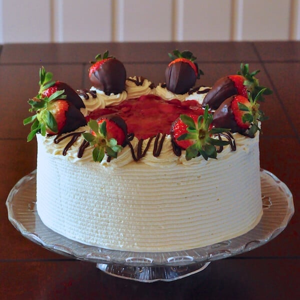 Strawberry Black Forest Cake a.k.a. Strawberry Screech Black Forest Cake