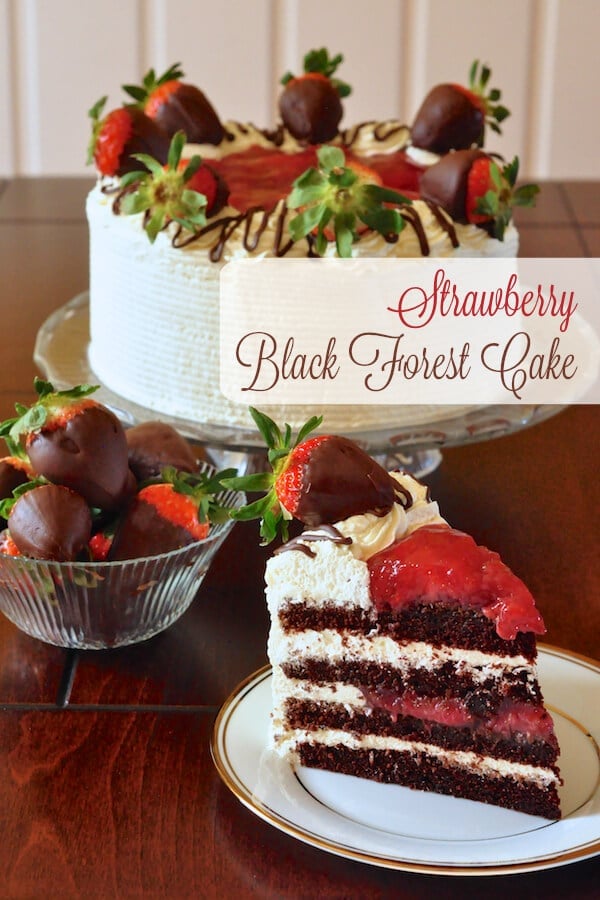 Strawberry Black Forest Cake a.k.a. Strawberry Screech Black Forest Cake