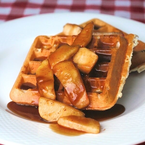 Caramel Apple Waffles