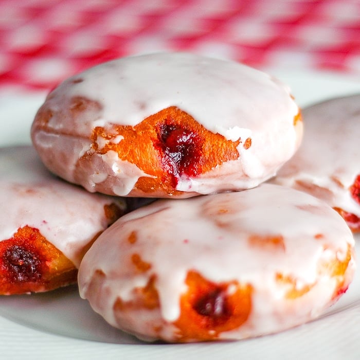 Partridgeberry Apple Jam filled homemade donuts