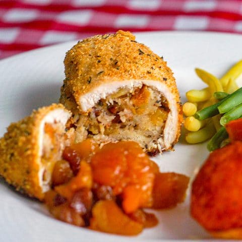 Apricot Pecan Stuffed Chicken Breasts.