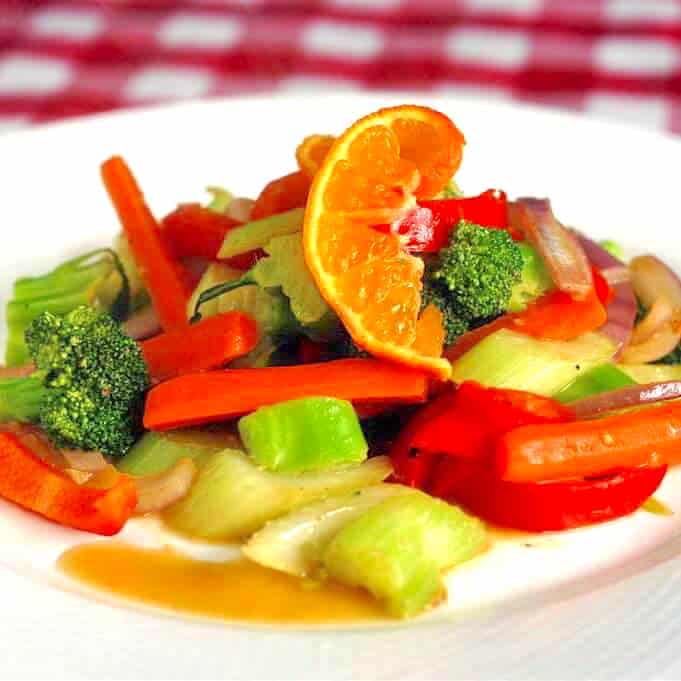 Ginger Orange Stir Fried Vegetables