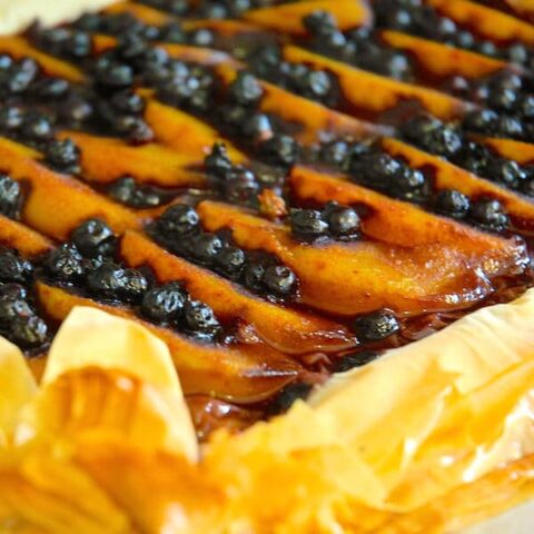 Blueberry Peach Phyllo Galette