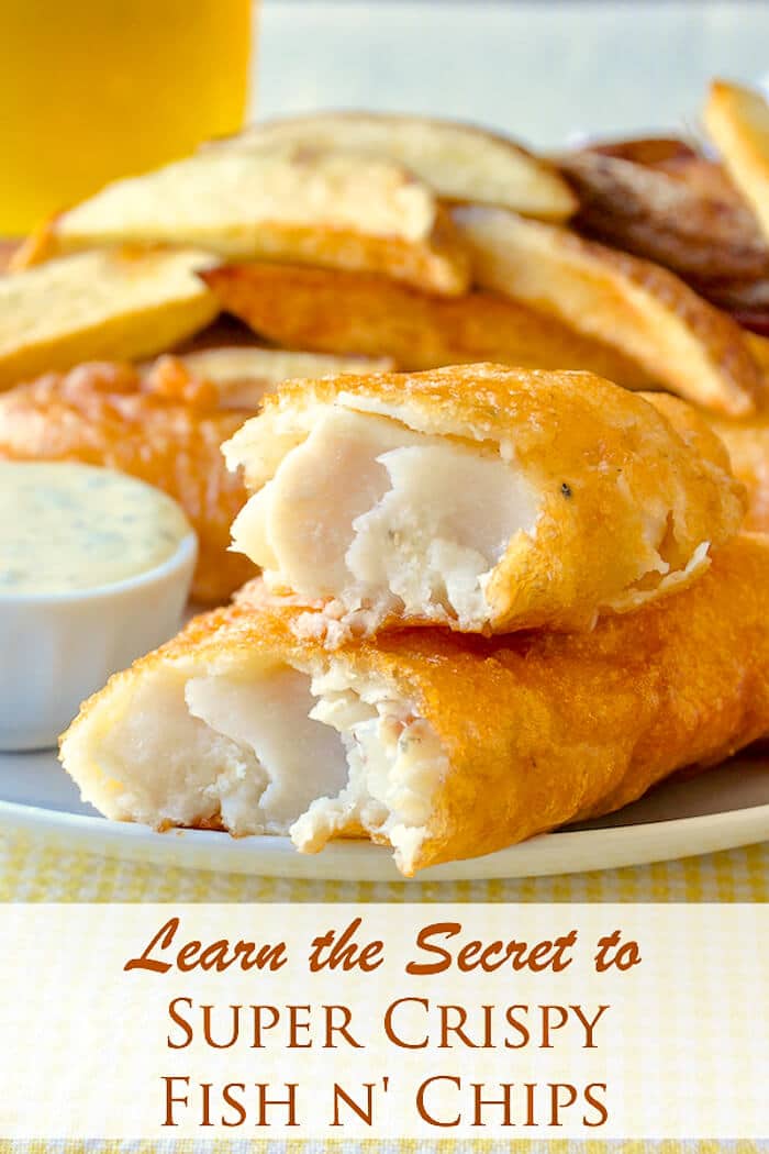 Super Crispy Fish and Chips - learn the secret ingredient that makes a crisp batter.
