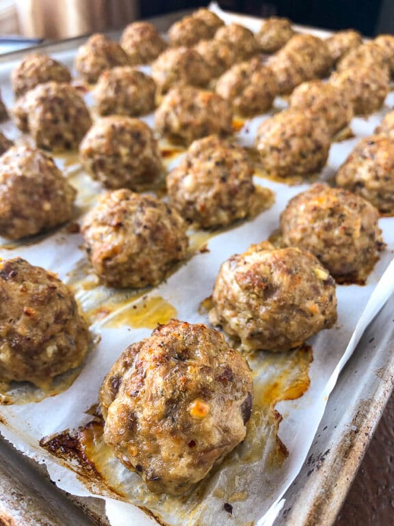 Italian Sausage Meatballs. The sausage brings fantastic flavour!!
