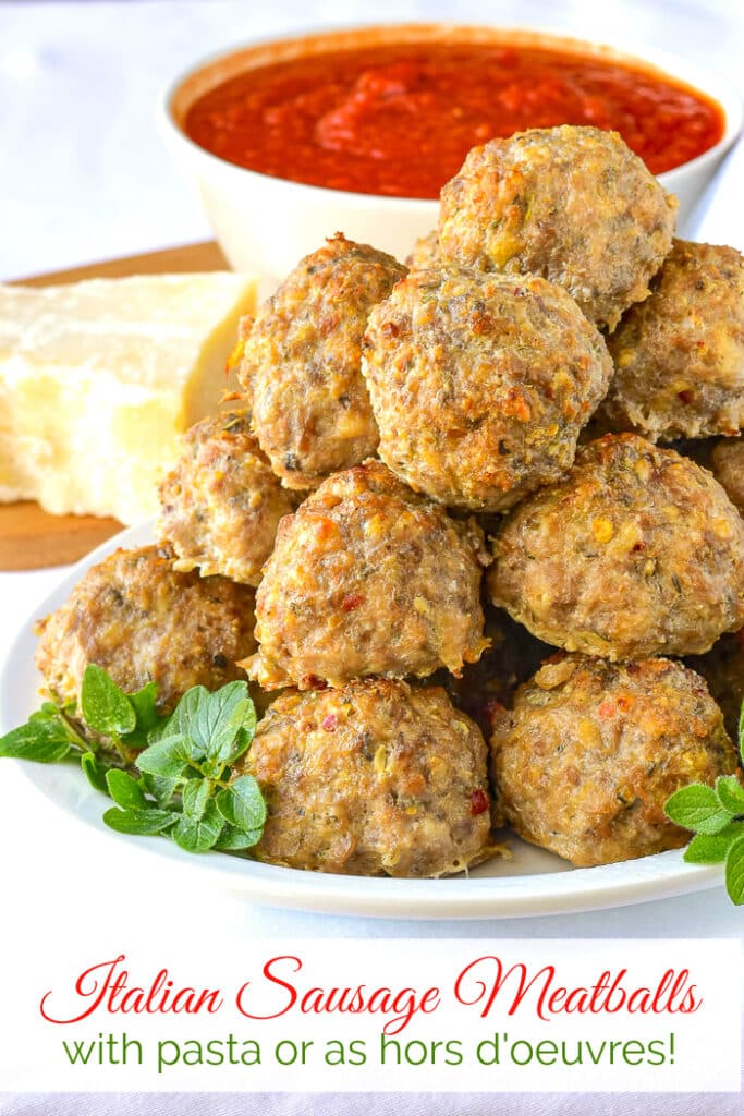 Italian Sausage Meatballs. The sausage brings fantastic flavour!!