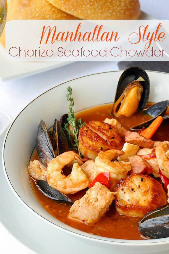 Manhattan Seafood Chowder with Chorizo & Roasted Vegetables