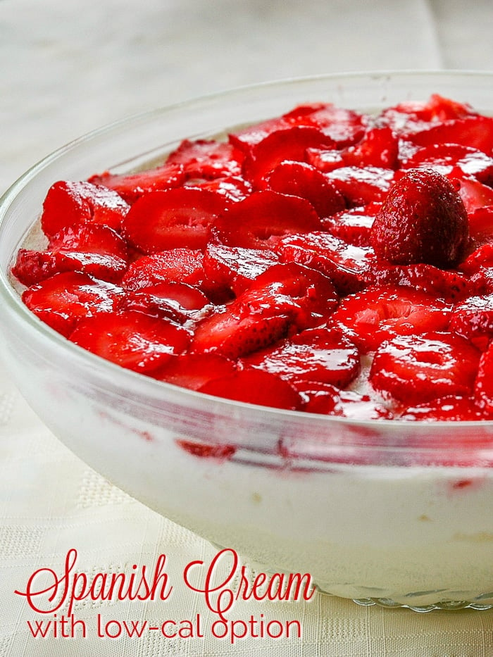 Spanish Cream photo with title text for Pinterest