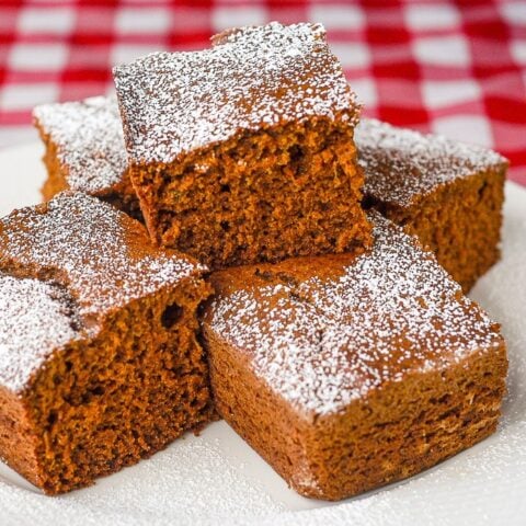 Sweet Potato Snack Cake close up photo of cake pieces