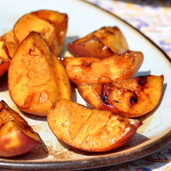 Rum Marinated Grilled Peaches