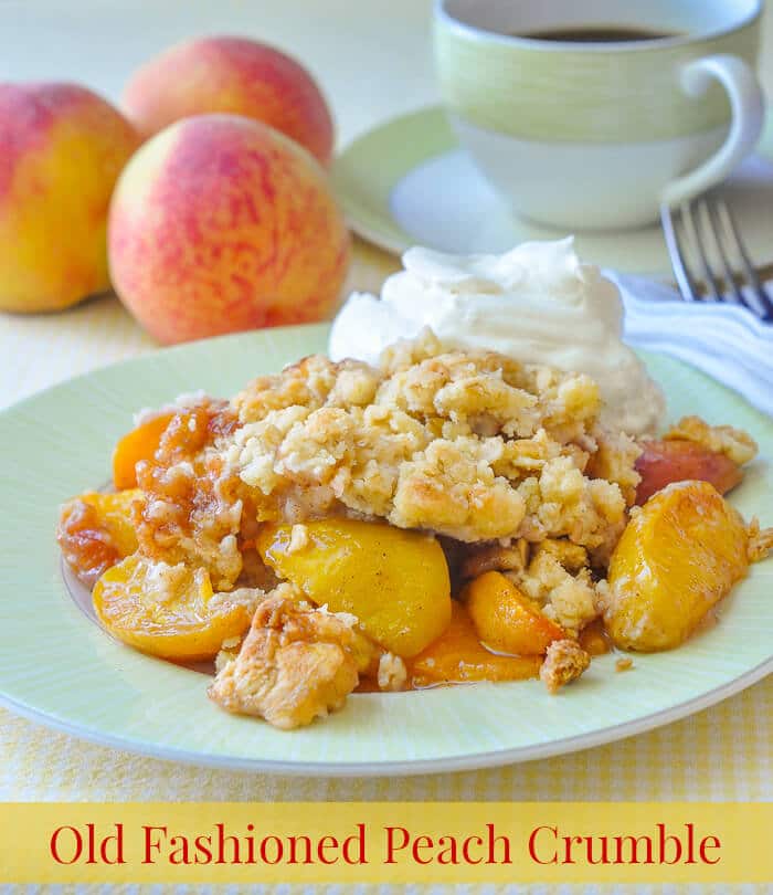 Old Fashioned Peach Crumble