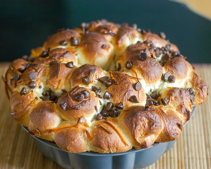 Orange Chocolate Monkey Bread fresh from the oven