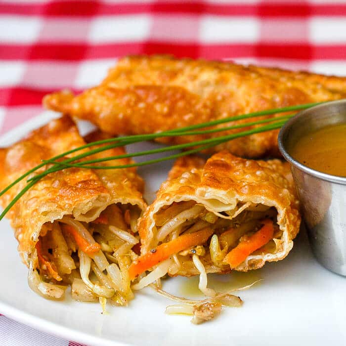 Chicken Egg Rolls with Orange Ginger Sauce. Forget bland takeout versions, these easy homemade egg rolls are packed with bright flavours. A perfect addition to your next Chinese food dinner.