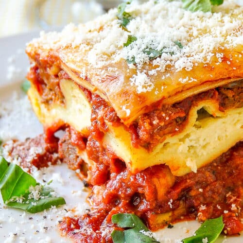 Chicken Chorizo Lasagna. Another deliciously different pasta dinner recipe!