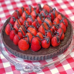 Strawberry Chocolate Truffle Tart