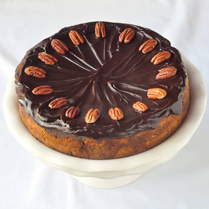 Chocolate Hummingbird Cheesecake with banana & pecan!