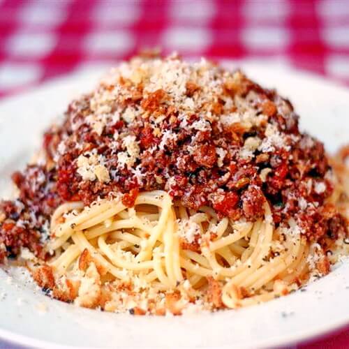 Chorizo Spaghetti Bolognese - Rock Recipes