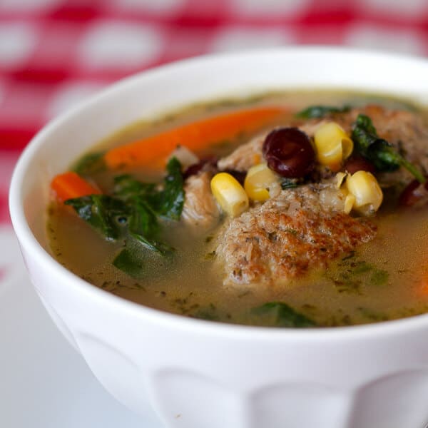 Easy Chicken Meatball Minestrone