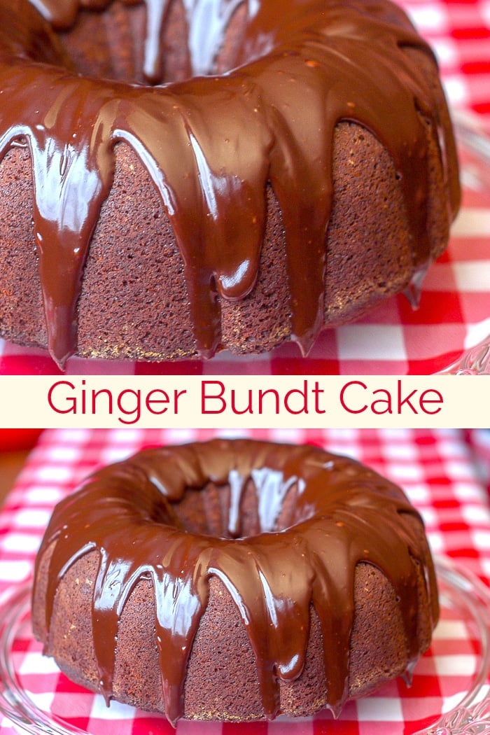 Ginger Bundt Cake photo with title text for Pinterest