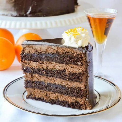 Chocolate Orange Truffle Cake with Chocolate Cointreau Glaze