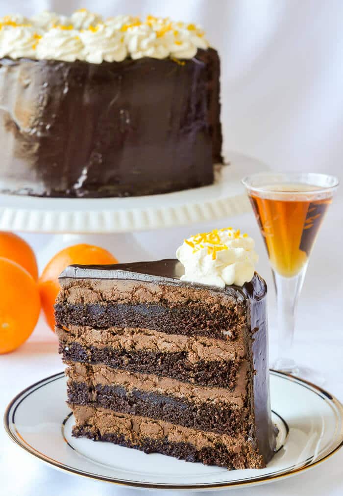 Chocolate Orange Truffle Cake with Chocolate Cointreau Glaze