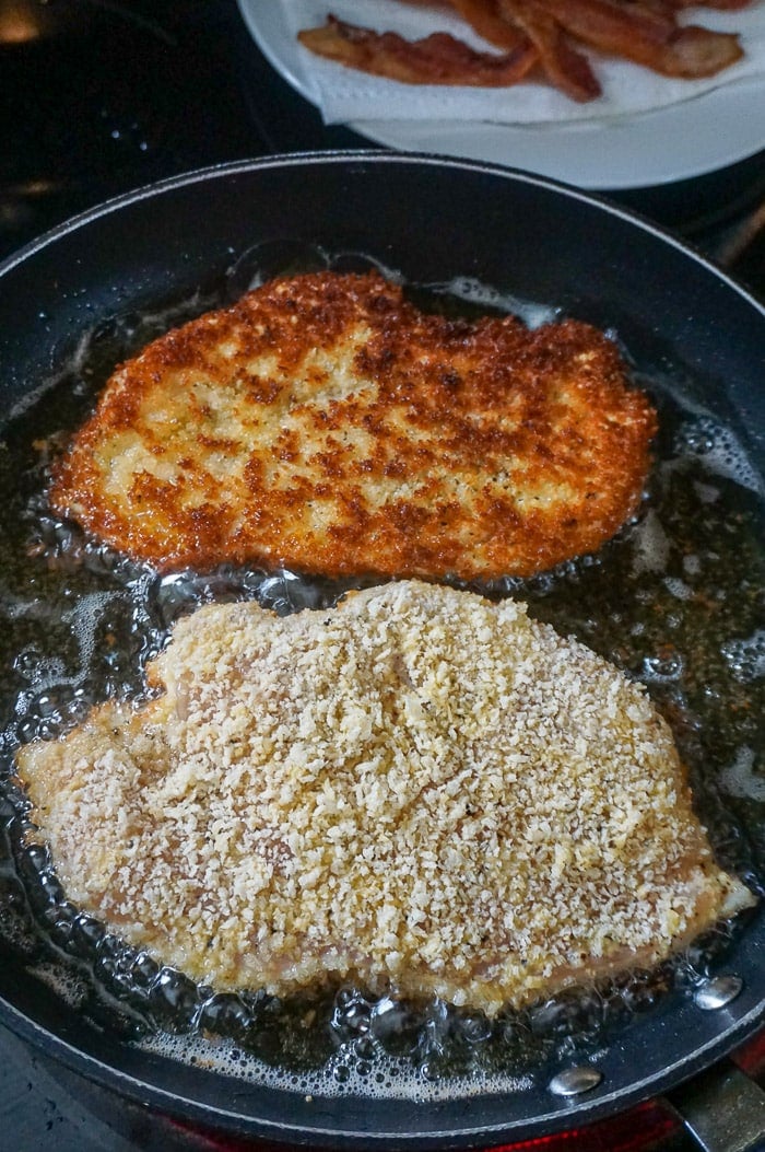 6. Shallow fry the chicken breasts