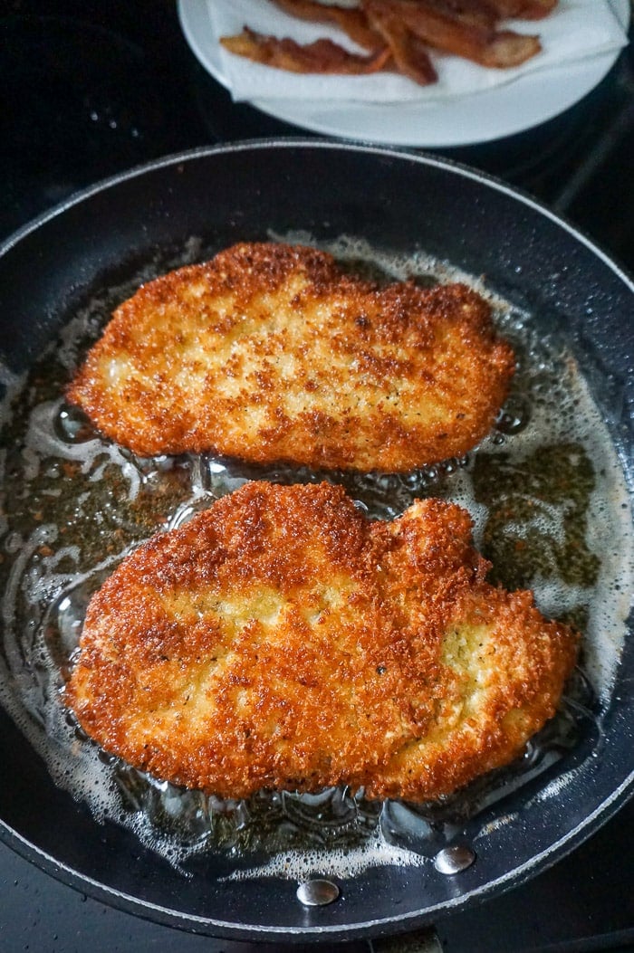 7. Cook to a medium golden brown with an internal temperature of 170 degrees F.