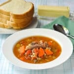 Beef Barley Soup with Tomatoes - a wholesome comfort food soup!