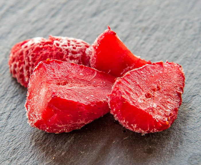 Frozen strawberries for Strawberry Chiffon Squares