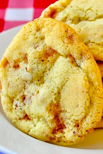 Toffee Pecan Cookies close up square cropped photo for featured image.