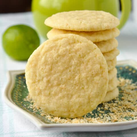 Chewy Coconut Lime Sugar Cookies