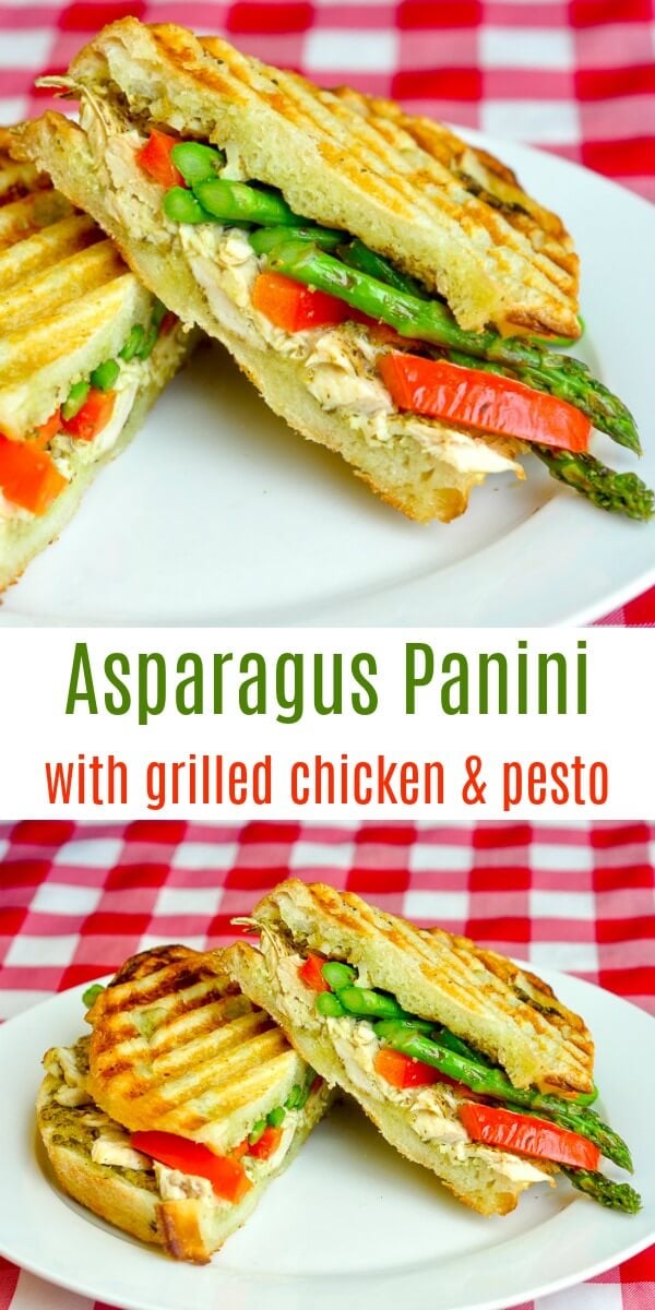 Asparagus Panini image collage with text for Pinterest