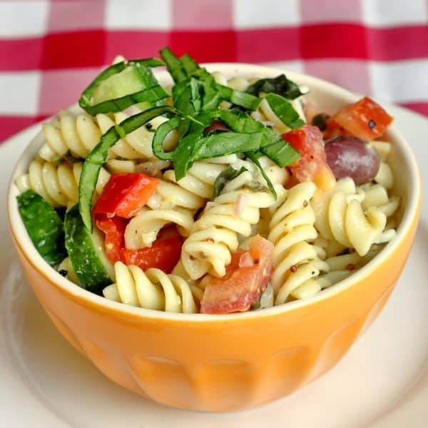 Garden Pasta Salad With Lemon Dijon Dressing A Great Summer Side