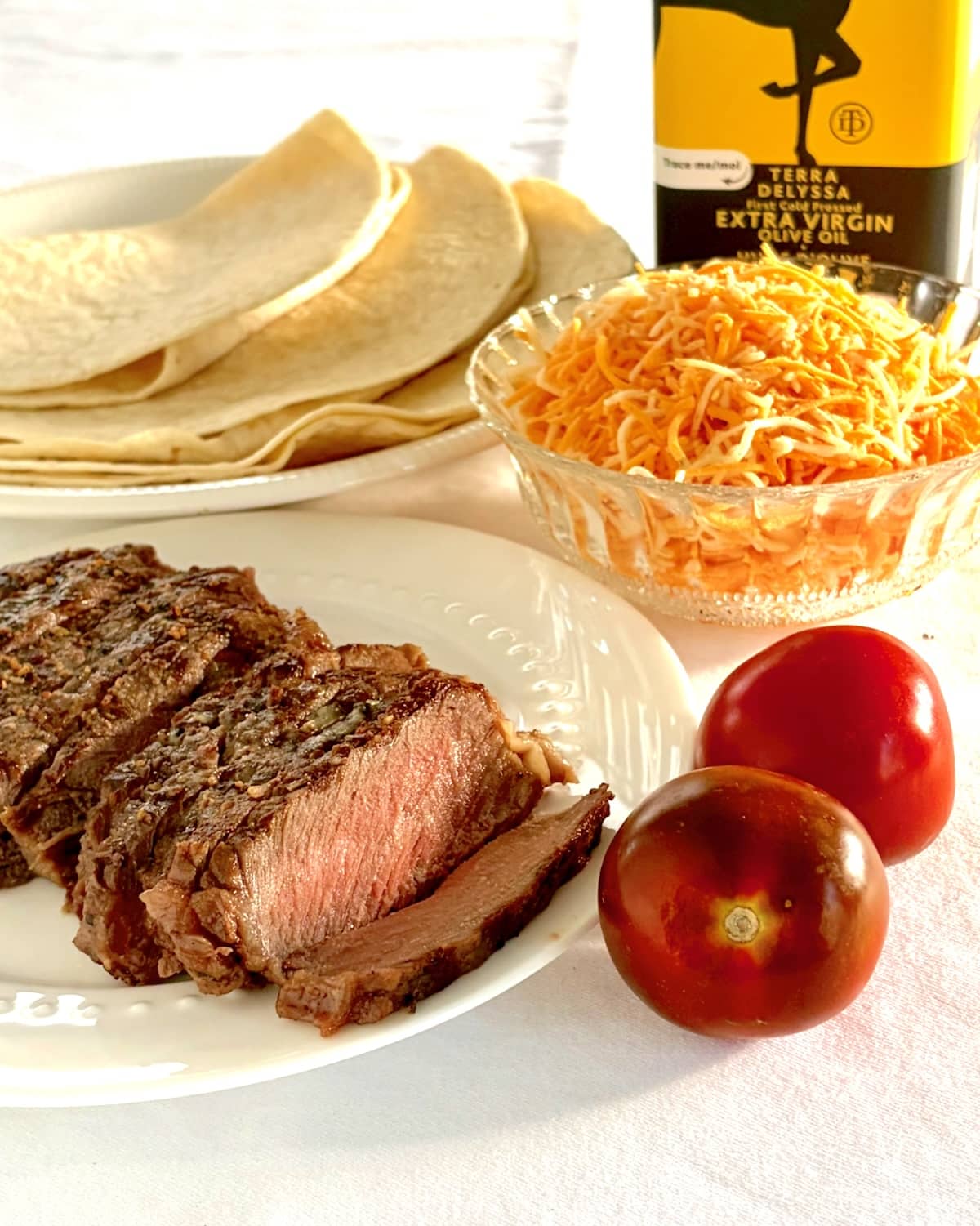 Ingredients for No Fry Oven Quesadillas.