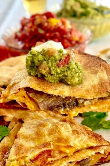 No Fry Oven Quesadillas close up photo for featured image.