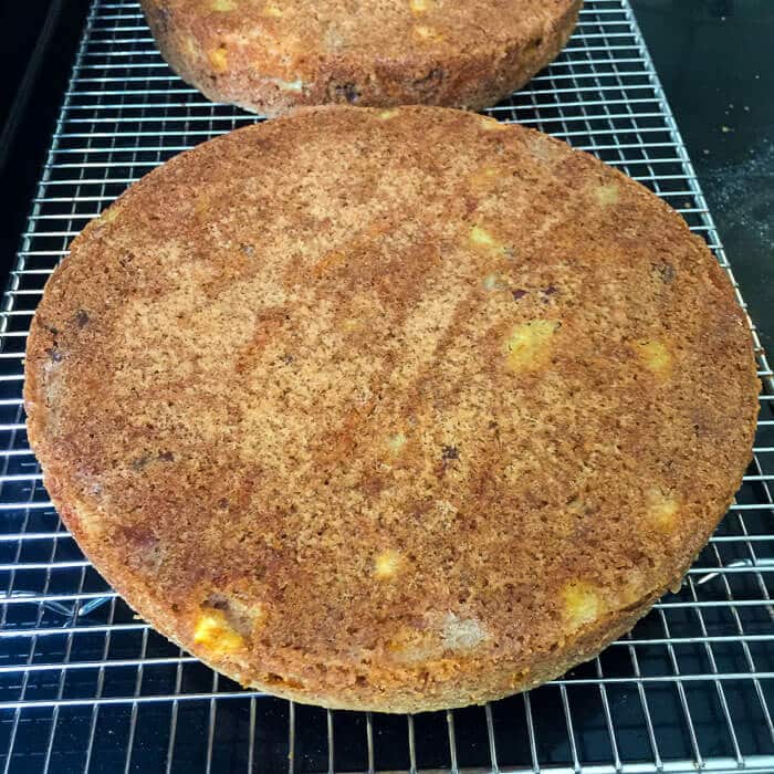 Pineapple Pecan Carrot Cake, just out of the oven