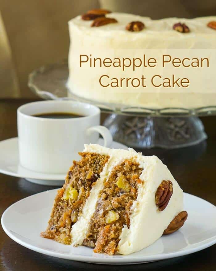 Pecan Pineapple Carrot Cake image with title text