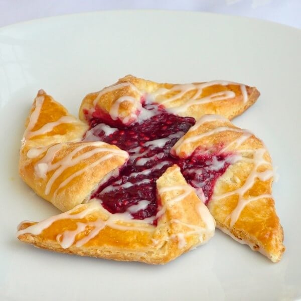 Raspberry Pinwheel Danish Pastry