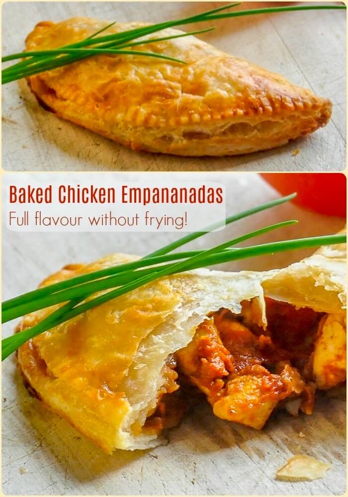 Baked Chicken Empanadas. Full flavour without frying!