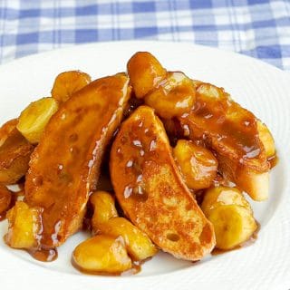 Bananas Foster French Toast ideal for Mothers Day or Easter.