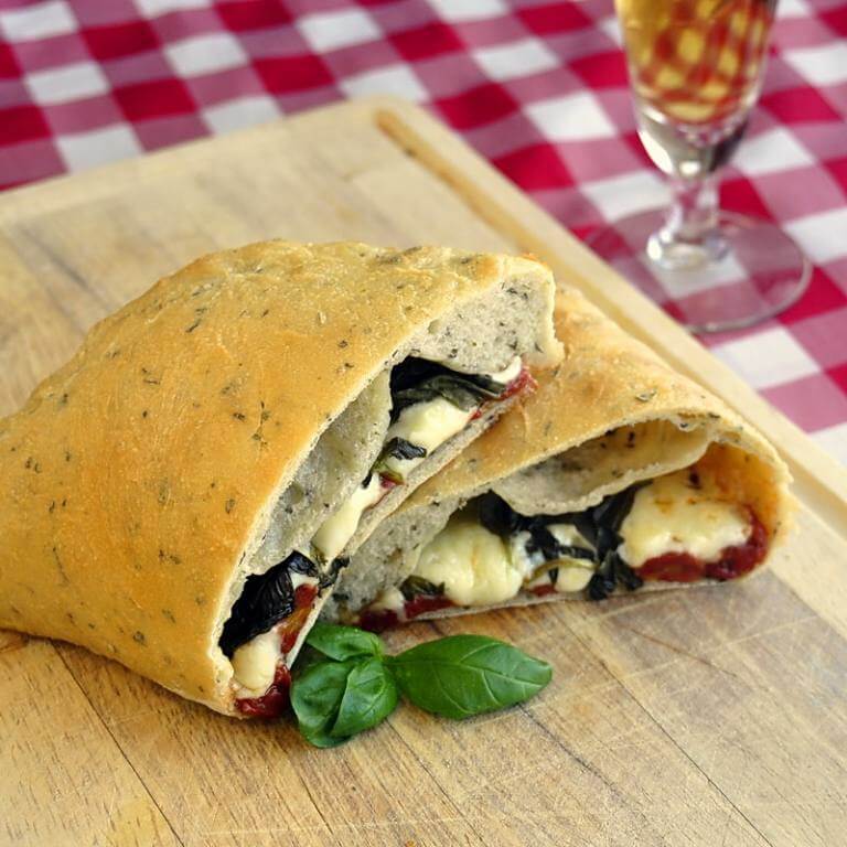 Herbed Margherita Calzone