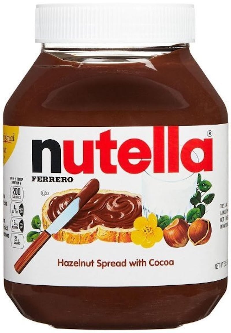 Stock ohoto of a jar of Nutella..