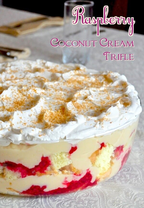 Raspberry Coconut Cream Trifle