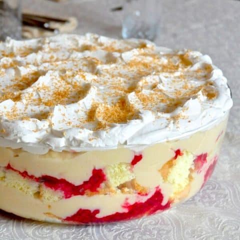 Raspberry Coconut Cream Trifle