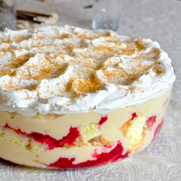 Raspberry Coconut Cream Trifle