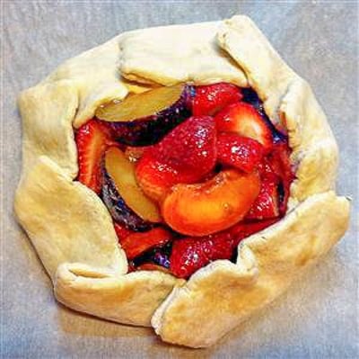 Summer Fruit Galette ready for the oven